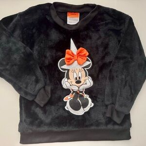 Disney Black Faux Fur Sweater